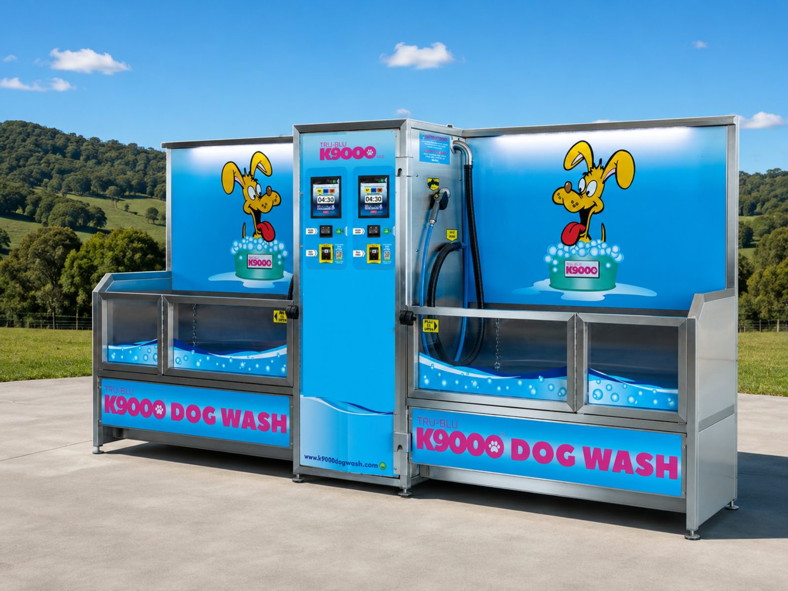 K9000 dog wash bays ready for action