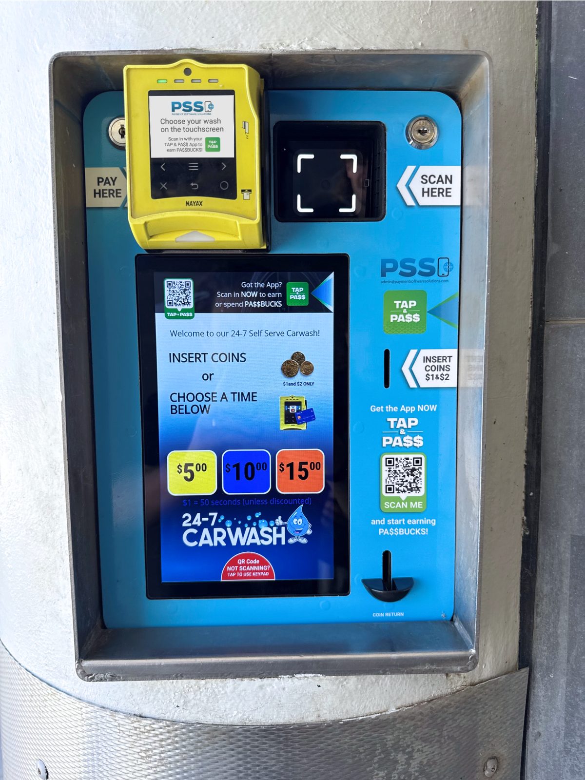 The PSS retrofit door with coin and touch options