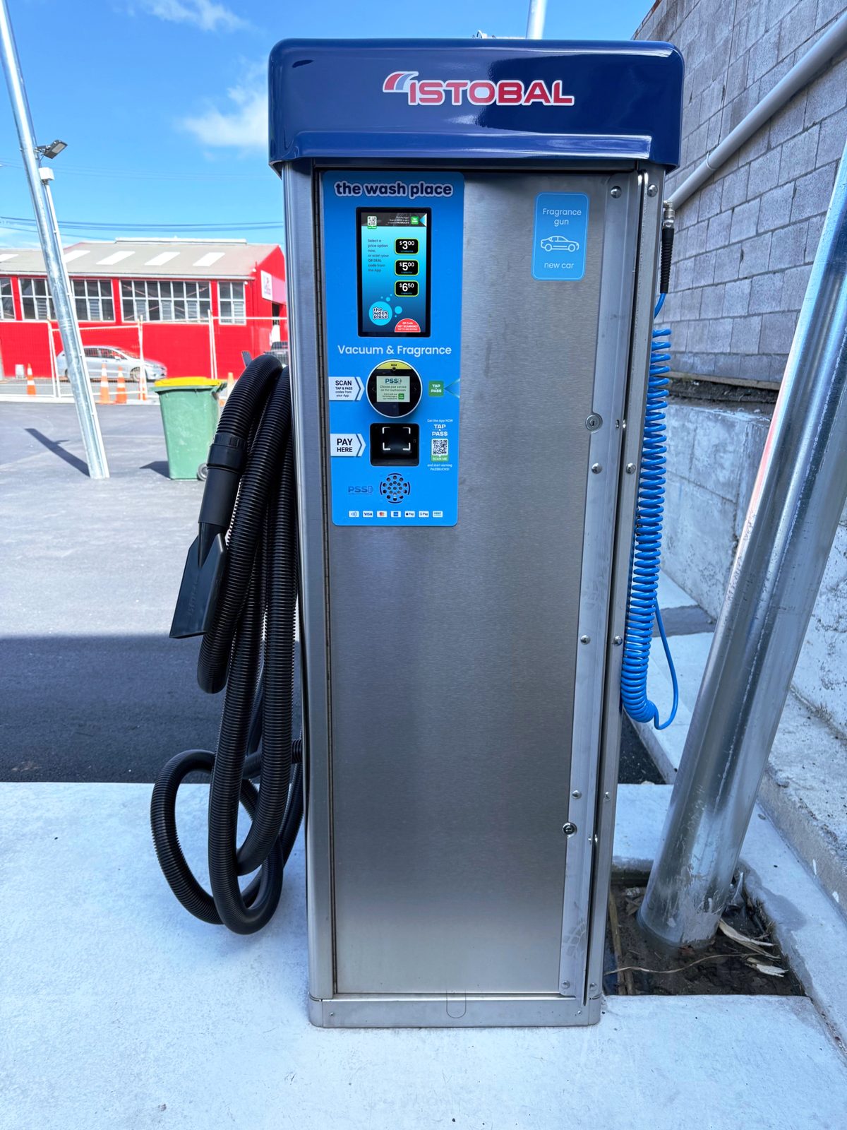 An Istobal vacuum unit with PSS activation panel
